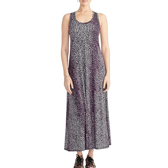 Rachel Rachel Roy Women Racerback Maxi Dress Bright Hyacinth Combo size L - Picture 1 of 5